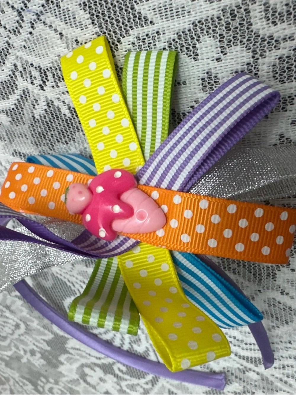 Girls Ribbon Bow Headbands 🎀 6pc Multicolor Cute Set